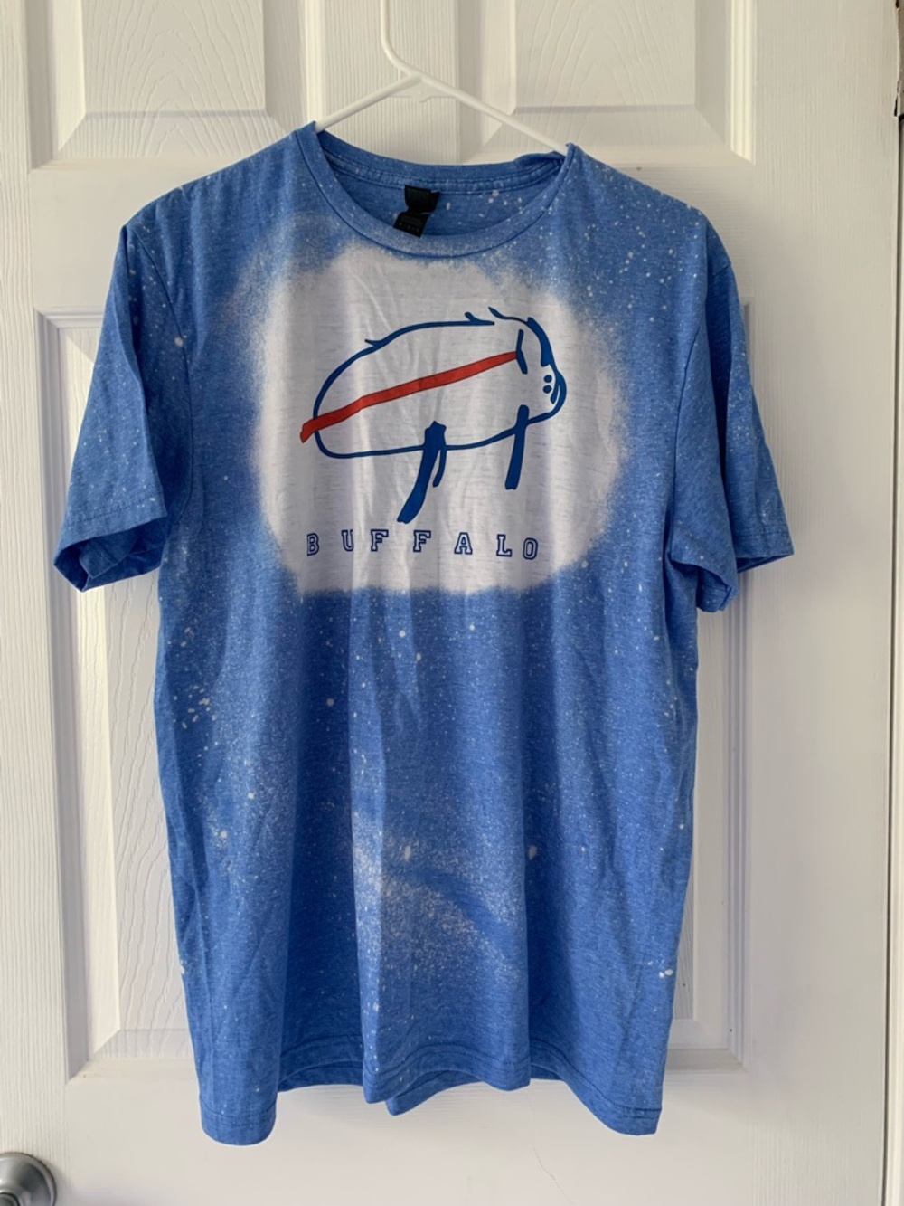 Gildan Blue Tee with White Speckle Detail